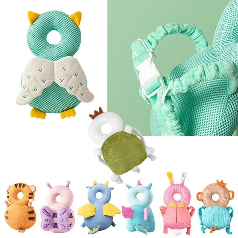 Toddler Baby Head Protector Safety Pad Cushion Back Prevent Injured Cartoon Security Pillows Breathable Anti-Drop Pillow 1-3T